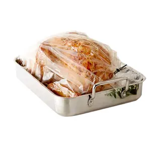 चिकन ओवन बेस के लिए खाद्य ग्रेड प्लास्टिक ओवन बैग गर्मी प्रतिरोधी डिस्पोजेबल