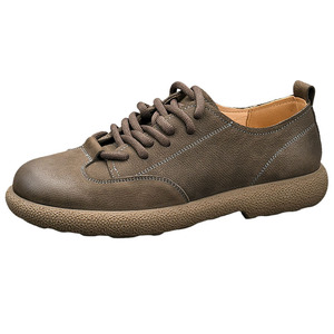 Chaussures bateau en cuir véritable pour hommes, à bout rond, à lacets, respirantes, avec semelle extérieure en caoutchouc et semelle intermédiaire en EVA, motif uni, pour un usage décontracté estival - Product Image 5