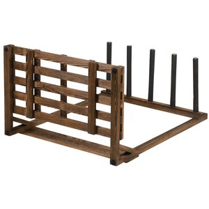 Soporte Vertical Rústico para Tablas de Surf, Exhibidor de Madera para Snowboards, Soporte Vertical de Madera para Almacenamiento de Tablas de Surf, 4 Pies de Alto - Product Image 4