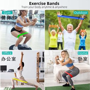 WOSWEIR Resistance <b>Bands</b> Set 5 Levels TPE <b>Exercise</b> <b>Bands</b> For Glute Leg Squat Training Yoga Fitness Stretching - Product Image 4