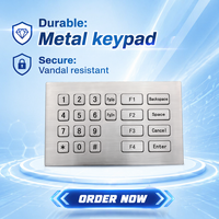 Keyboard Numerik Industri Tahan Air dan Debu, Multifungsi, Berbahan Logam Stainless Steel, Pemasangan Tersembunyi, Tugas Berat
