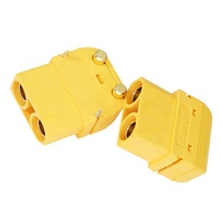 Connecteur horizontal Amass XT90PW 4,5 mm en laiton doré, fiche banane mâle/femelle pour batterie Lipo RC et composants de carte PCB