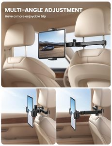 Car Tablet Holder Dashboard iPad <b>Mount</b> Auto <b>Telescopic</b> Backseat Stand Cradle Clip Universal Seat Back Cell <b>Phone</b> Bracket 360 - Product Image 3