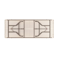 HOMFUL Vente en gros Table pliante rectangulaire en plastique blanche moderne de 8 places pour événements
