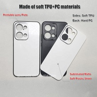 Vente en gros personnalisé 2d TPU PC Sublimation coques de téléphone portable vierges avec plaque en plastique souple pour OPPO Reno 13