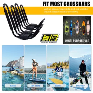 2 pares J-bar 75 pounds/pair 150lbs de acero suv travesaño montaje superior tabla de surf de barco de almacenamiento de techo de coche de rack kayak