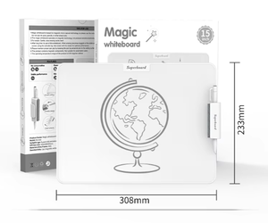 Tableau blanc magnétique à microcapsules de 15 pouces, sans poussière, sans encre, réutilisable, effaçable, avec certification CE ROHS EN71 CPC - Product Image 3