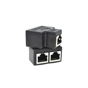 <span class=keywords><strong>1</strong></span> đến 2 Ethernet Splitter Coupler đôi ổ cắm <span class=keywords><strong>RJ45</strong></span> Splitter kết nối adapter - Product Image 1