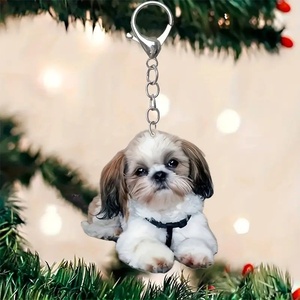 Cross-Biên Giới Acrylic Phẳng Giáng Sinh Trang Trí Keychain Set Nhựa Carabiner Mặt Dây Chuyền Xe Gương Chiếu hậu Carabiner Keychain - Product Image 3