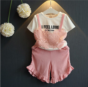 Ropa para Niñas de China, Conjunto de Pantalones con Volantes, para Obtener Muestras Gratis - Product Image 1