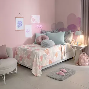 Manta Ligera Love Vianney con Diseño de Corazones, Ropa de Cama de Felpa para Todas las Temporadas, Rectangular - Product Image 3