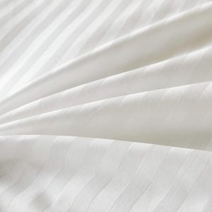 Ropa de cama de Hotel <span class=keywords><strong>funda</strong></span> nórdica algodón blanco satén Pin rayas texturizado con cremallera-<span class=keywords><strong>funda</strong></span> nórdica King 3 uds juego de <span class=keywords><strong>funda</strong></span> de edredón - Product Image 4