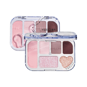 La palette de fards à paupières VEECCI Dreamy Les Six-color Eyeshadow Palette Spring Romance est visualisée. - Product Image 4
