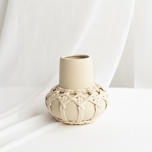 Panier de jardinière en rotin Design fabriqué à la main décoration intérieure et de balcon Pots de fleurs Mini conteneurs de plantes - Product Image 1