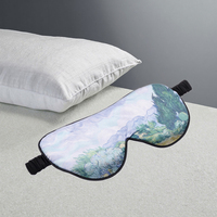 Masque de sommeil en soie écologique drôle avec bandeau occultant doux avec sangle réglable pour femmes hommes sieste de voyage