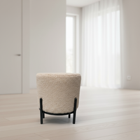 Pouf ottoman moderne de luxe avec pieds en métal, chaise de salle à manger en velours coloré pour restaurant, hôtel, café, villa