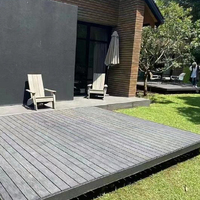 Plancher en WPC, revêtement de sol composite imperméable, pont flottant hybride mobile en WPC, revêtement de sol extérieur résidentiel pour l'extérieur