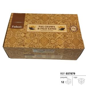 Bastoncini d'Incenso Tulasi Nag Champa & Palo Santo 15g Confezione Doppia - Product Image 3