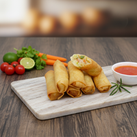 Rollitos de Primavera Vegetales Congelados de Alta Calidad, 25g, Directo de Fábrica, OEM Personalizado para Exportación/Mercado Estadounidense