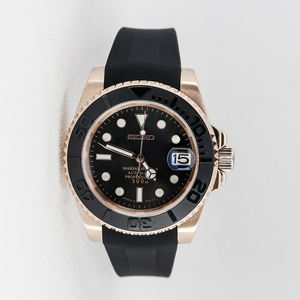 Orologi Automatici Cronografo da Uomo con Cassa da 40mm, Cinturino in Silicone Regolabile e Quadrante <span class=keywords><strong>Oro</strong></span> Rosa, Tendenza Moda Casual - Product Image 6