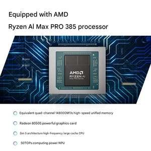 Nouvelle station de travail Z2 Mini G1a AMD Ryzen AI Max PRO 385 64 Go de RAM 1 To SSD Wi-Fi 7 2.9L Ordinateur de bureau mini IA ultra-compact - Product Image 3