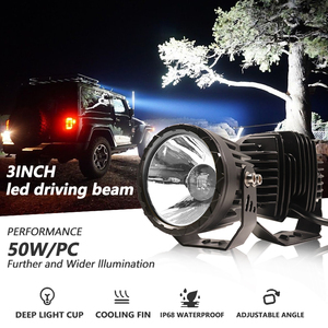 JOPOWER 3.5&quot; Inch 3 Inch Universal Round LED <strong>Fog</strong> <strong>Light</strong> With Wires For Cars 3*3 - Product Image 2