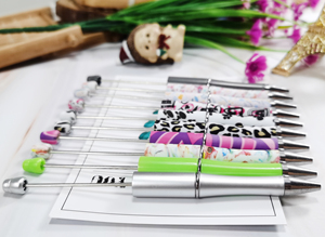 Nuevo diseño Charms personalizado colorido plástico transferencia diseñador cuentas impresas Beadable bolígrafos para bolígrafos - Product Image 2