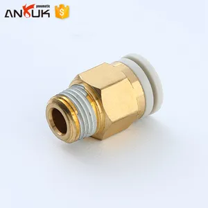 ANRUK S-KQ2H connector pneumatic connector m4 m6 m8 m10 m12 air hose brass quick connector