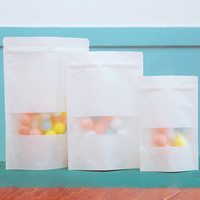 Pochettes écologiques biodégradables à impression personnalisée, papier réutilisable de qualité alimentaire, carte-cadeau alimentaire, paquet de thé, sacs en papier Kraft blanc
