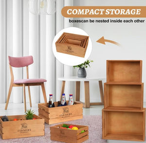 <span class=keywords><strong>Caisse</strong></span> <span class=keywords><strong>de</strong></span> rangement <span class=keywords><strong>en</strong></span> <span class=keywords><strong>bois</strong></span> empilable ensemble <span class=keywords><strong>de</strong></span> 5 caisses <span class=keywords><strong>de</strong></span> <span class=keywords><strong>pommes</strong></span> <span class=keywords><strong>en</strong></span> <span class=keywords><strong>bois</strong></span> pour affichage décoratif vintage - Product Image 6