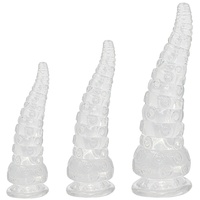 Plug anal en silicone transparent en forme de pieuvre, pour le plaisir, disponible en tailles grande, moyenne et petite, avec perles de traction pour stimulation anale, dilatateur anal en forme de fleur, jouet sexuel