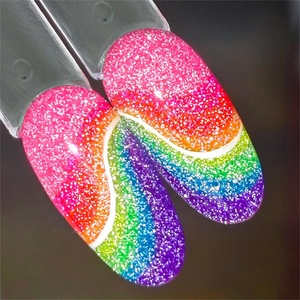 Bộ sơn móng tay DANNY COLL Fluorescence Sparkly Shine 8 màu, bộ sơn gel phản quang neon - Product Image 3