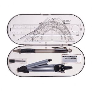 Juego de Reglas de Matemáticas de 8 Piezas, Juego de Compás y Transportador Geométrico Escolar con Caja de Almacenamiento - Product Image 6