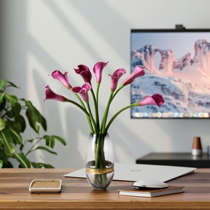 Handmade Nhân Tạo <span class=keywords><strong>Calla</strong></span> <span class=keywords><strong>Lily</strong></span> PU Ống Hoa Trang Trí Lâu Dài 3-5 Năm Cảm Ứng Tự Nhiên Tốt Nghiệp Nhiếp Ảnh Đạo Cụ - Product Image 2