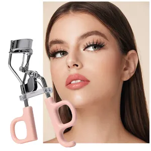 LMLTOP, nueva versión, Diamante de acero inoxidable, herramientas de maquillaje de belleza modernas, rizador de pestañas, rizador de pestañas rizado rosa púrpura SY534