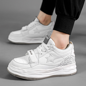 Baskets blanches de 8 cm à talon compensé invisible, style vintage, pour hommes et femmes, respirantes et confortables, idéales pour le sport - Product Image 3
