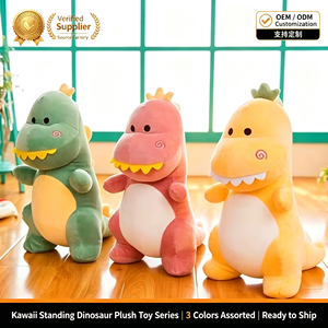 Lindo Peluche de Dinosaurio de Dibujos Animados, Suave Almohada de Peluche de Dinosaurio para Dormir, Muñeco para Máquina de Arcade, Premio, Listo para Enviar, Productos en Stock, <span class=keywords><strong>Comprar</strong></span> - Product Image 1