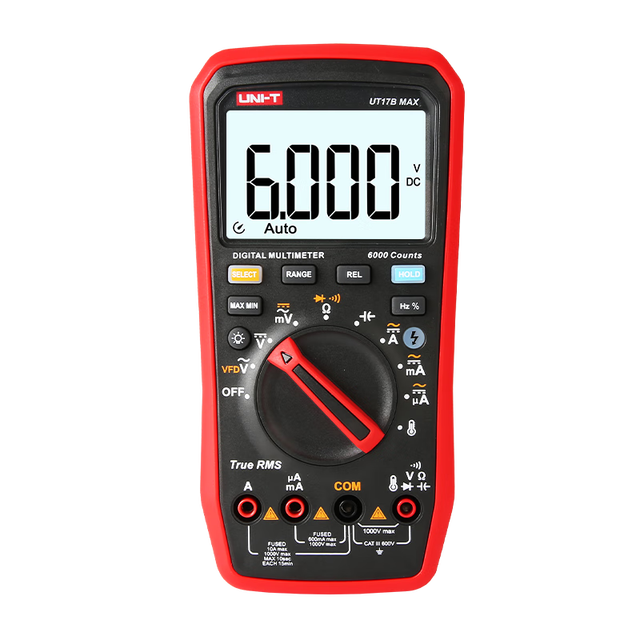 UNI T UT17B MAX True RMS Digital Multimeter 3.5-Digit Display High Precision 1000V/10A Universal Meter for Electricians Home Use