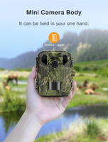 Mini caméra de surveillance de la faune, étanche, 4K 48MP, avec connexion Wi-Fi, facile à dissimuler, détection de mouvement, contrôle à distance.