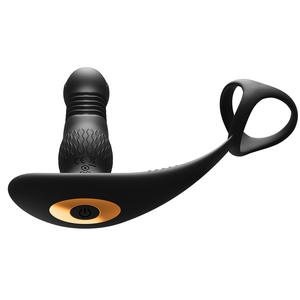 Vibrateur anal en silicone rechargeable par USB pour hommes, avec trois anneaux rétractables, de la marque AliExpress Prostate Plug. - Product Image 4