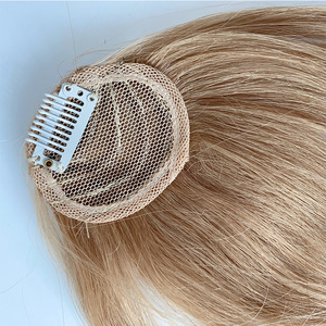 French Bang Clip in pieno naturale naturale crudo vergine capelli umani frangia dritta frangia con le tempie per le donne ragazze - Product Image 4