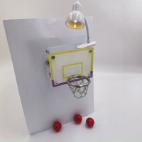 Mini jeu de basket-ball en acrylique pour table - Cadeau créatif pour collègues, amis, anniversaires - Design pop-up amusant 10x7,5cm