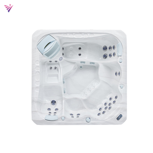 อ่างสปาอินฟินิตี้ขนาด2350*2350*900มม. อ่างน้ำร้อนสำหรับทั้ง6คนจากภายนอกและมีเสียง - Product Image 2