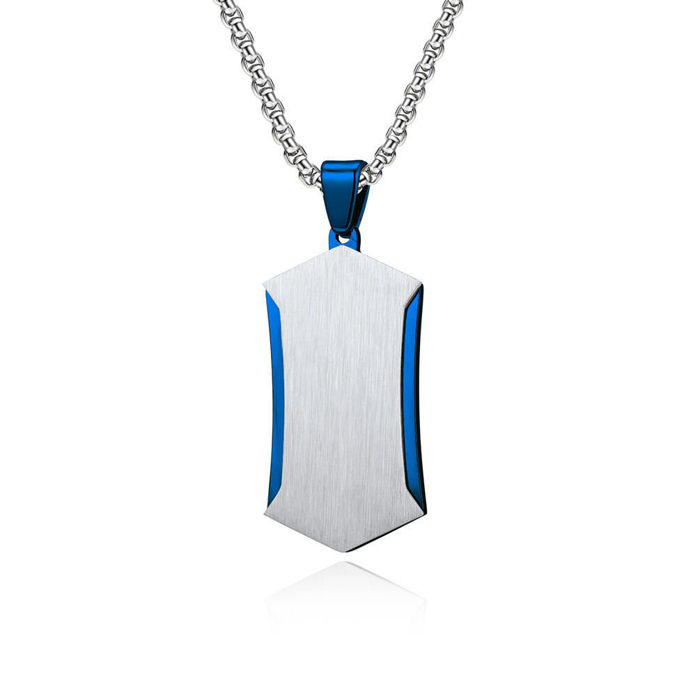 Blue Single Pendant Without Chain