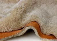 Cuir douillet en peau de mouton haute densité Slink tannerie en fourrure d'agneau Double face en cuir pour chaussure et vêtement
