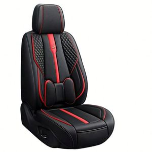 Ensemble de housses de siège de voiture TONHGHUI, 5 pièces, toutes saisons, élégant, luxueux, tout-en-un, en cuir, universel, accessoire de protection, design professionnel - Product Image 1