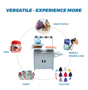 Tiên tiến kép trạm bán tự động Máy ép nhiệt Điều kiện Mới quy mô lớn vải in ấn khí nén máy in màn hình - Product Image 2