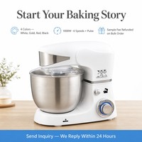 Robot culinaire électrique planétaire 1000W grande capacité avec bol mélangeur, hachoir à viande et centrifugeuse 5L pour usage domestique