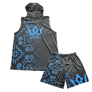 Maillots de football 7 contre 7 PURE à capuche, amples et compressifs, personnalisés, pour le flag football, sans manches, à compression - Product Image 1