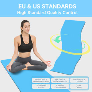 LOGOTIPO gratis Stock de alta calidad antideslizante Fitness logotipo personalizado impreso duradero viaje largo ecológico 6mm antideslizante TPE Yoga Mat - Product Image 6